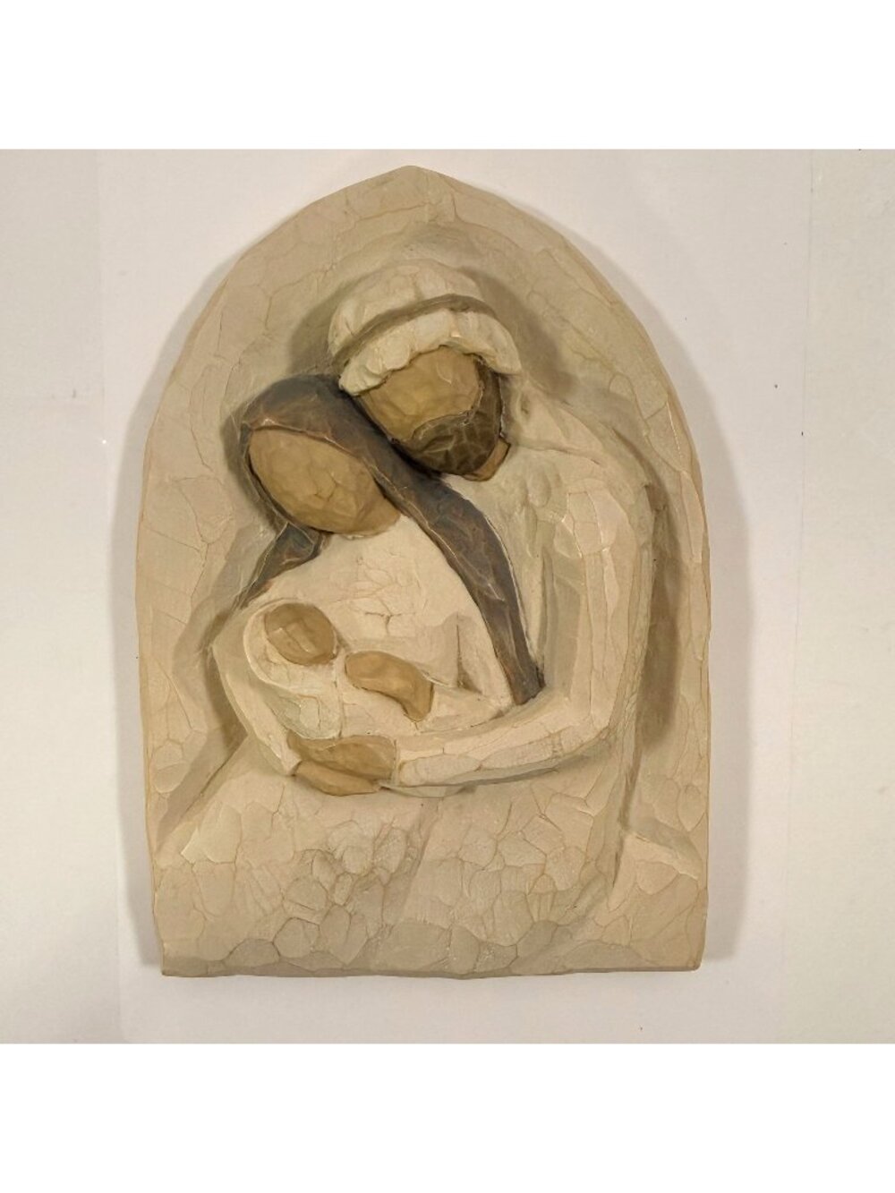 Vintage Willow Tree Nativity Holy Family A Child is Born Wall Art 2002 Christmas